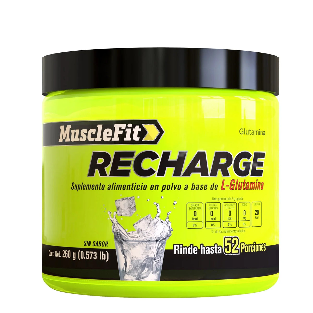 Musclefit Recharge 260 Gramos 52 Servicios Glutamina