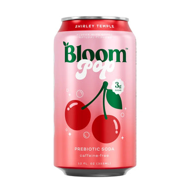 Bloom Nutrition Pop Prebiotic Soda 355ml 12 Pack Shirley Temple