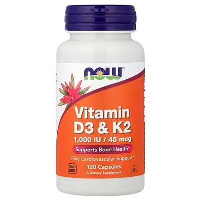 Now Foods D3 & K2 120 Capsulas