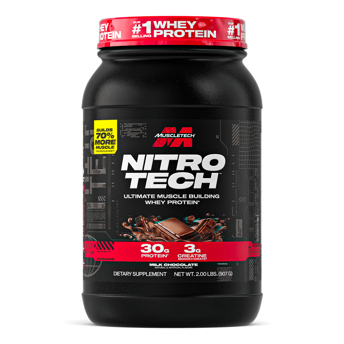 Muscletech Nitrotech 100% Whey Protein 2lb/21 servicios chocolate