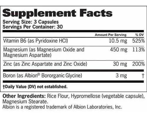 GAT Sport Zmag-T 90 Capsulas Informacion Nutricional