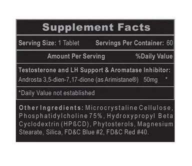 Hi Tech Arimistane 60 Tabletas informacion nutricional