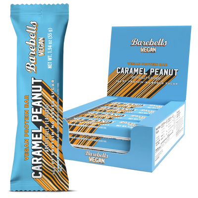 Barebells Barra de Proteina Vegana 12 Piezas CARAMEL PEANUT Portada