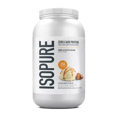 Isopure Proteina Zero Carb 3 Lbs 44 servicios vainilla caramelo salado