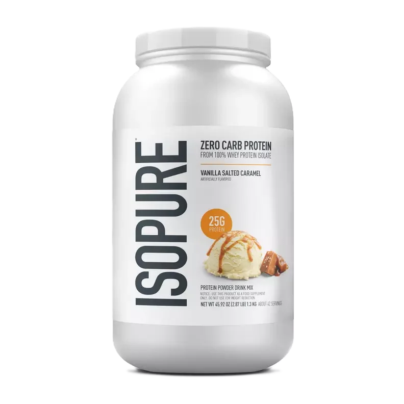 Isopure Proteina Zero Carb 3 Lbs 44 servicios vainilla caramelo salado