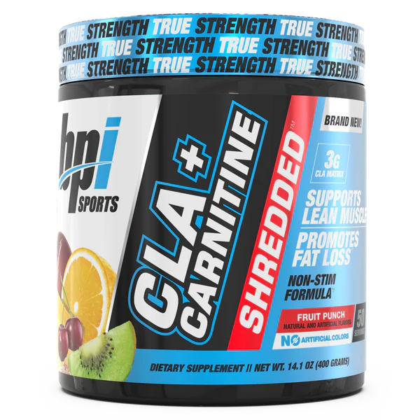 BPI Sports Cla + Carnitina Shredded 50 Servicios ponche de frutas