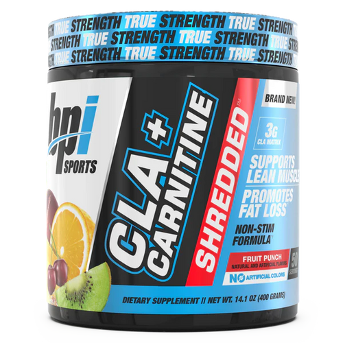 BPI Sports Cla + Carnitina Shredded 50 Servicios ponche de frutas