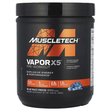 Muscletech Vapor X5 266g 30 servicios mora azul