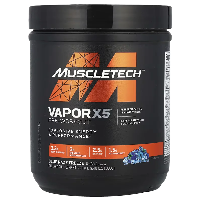 Muscletech Vapor X5 266g 30 servicios mora azul