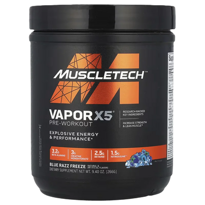Muscletech Vapor X5 266g 30 servicios mora azul