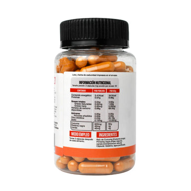 Superlabs Nutrition Cúrcuma Complex 500 mg 100 capsulas Informacion nutricional