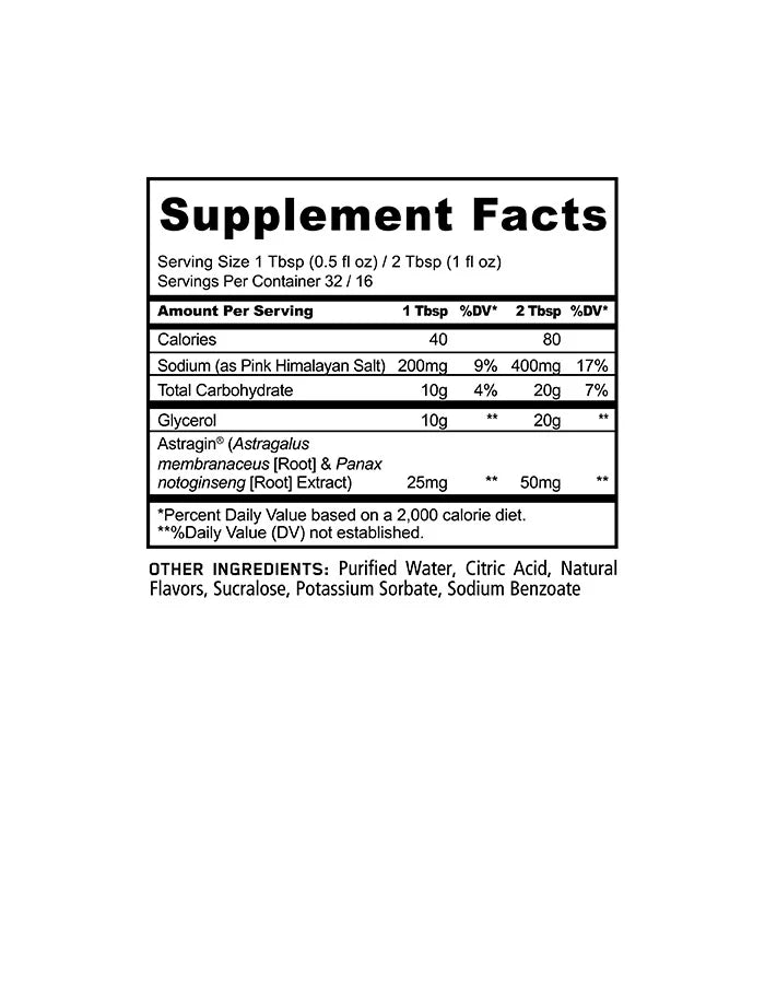 Panda Pump Glicerol Liquido 473 ml 32 Serv Informacion Nutricional 2