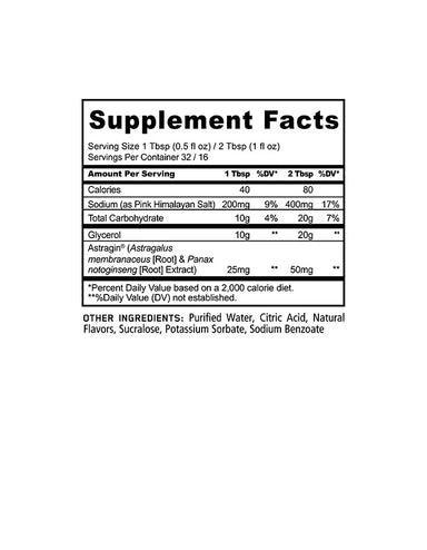 Panda Pump Glicerol Liquido 473 ml 32 Serv Informacion Nutricional 2