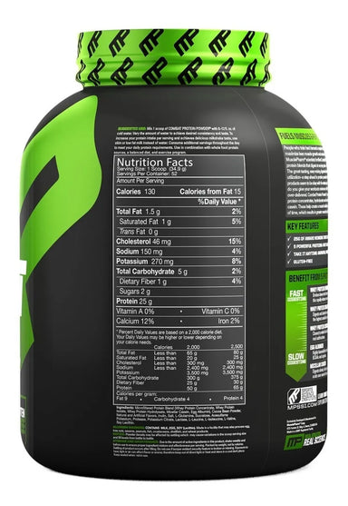 Musclepharm Combat Proteina Porwder 4 Lbs informacion nutricional