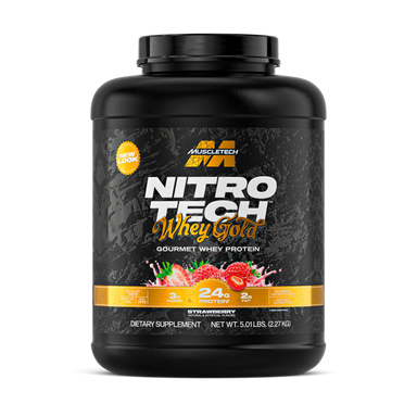 Muscletech Nitrotech Whey Gold 70 servicios 5 libras chocolate fresa