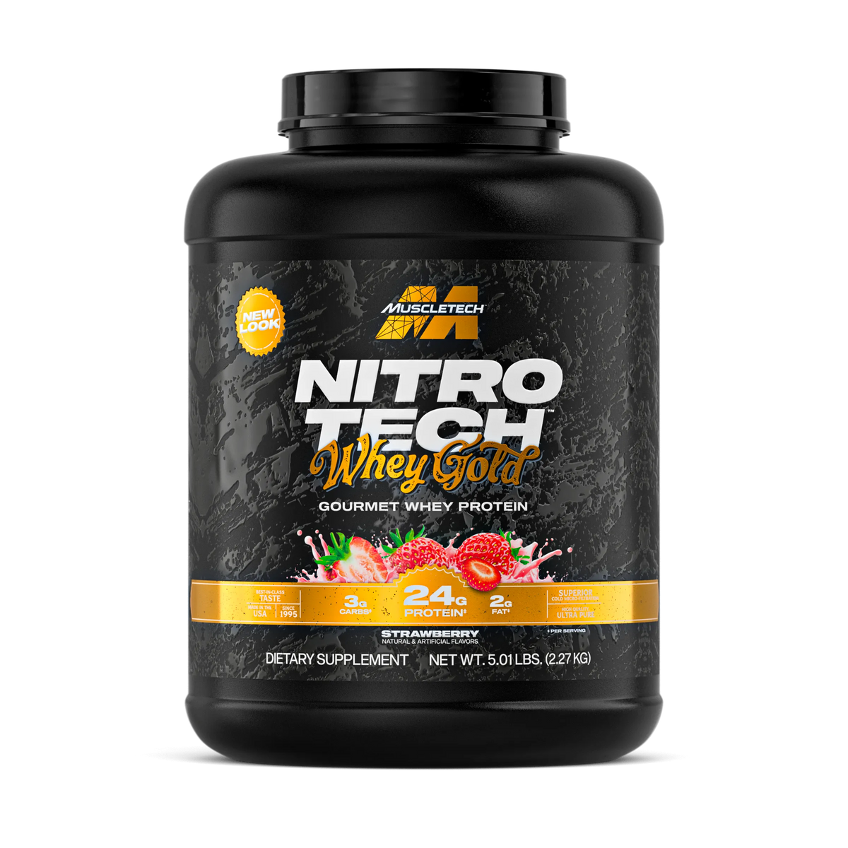 Muscletech Nitrotech Whey Gold 70 servicios 5 libras chocolate fresa