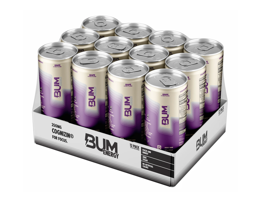 Raw Nutrition Bum Energy Drink 12 Pack Grape
