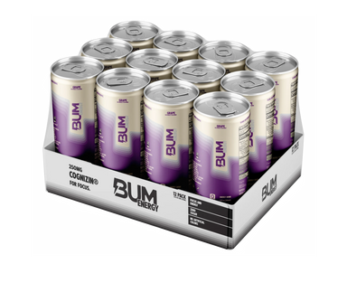 Raw Nutrition Bum Energy Drink 12 Pack Grape