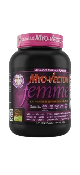 Myo Vector Femme Proteina Hidrolizada 1.2 Kg 3 Lbs 44 Servicios Chocolate Banana