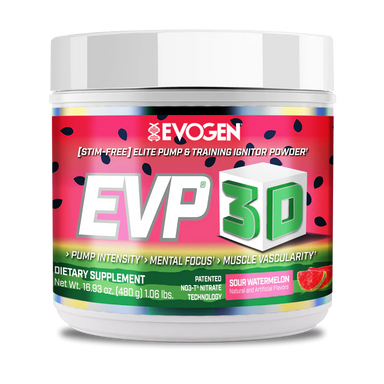 Evogen Evp 3D Stim Free Pre Entreno 40 Servicios iced sour watermelon