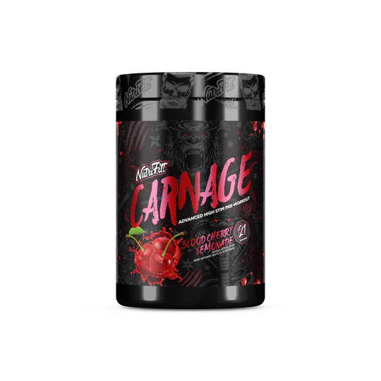 Nutrifitt Carnage Pre-Workout 21 Serv Blood cherry lemonade