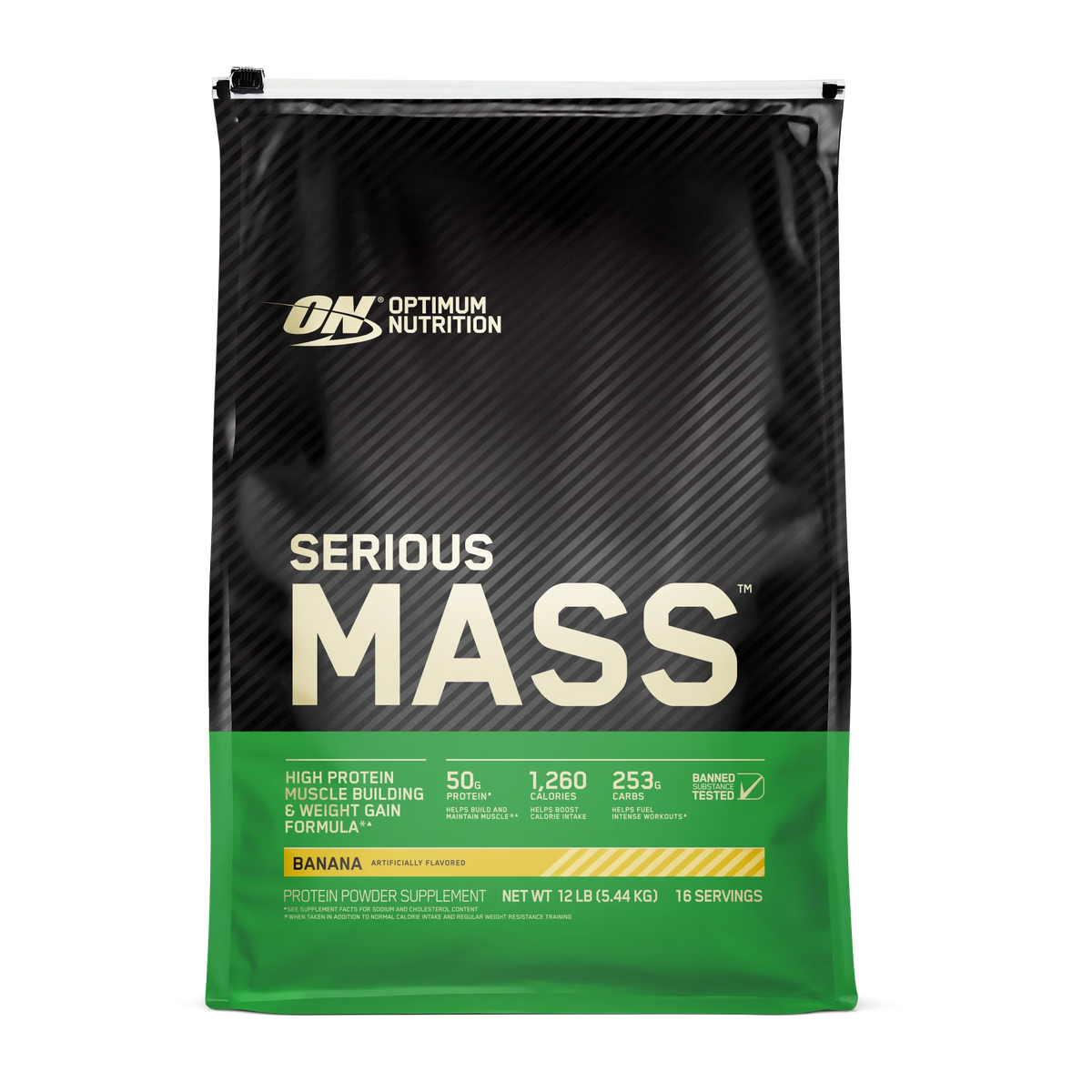 Optimum Nutrition Serious Mass 12 Libras Banana