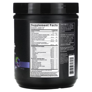 Muscletech 100% EAA+ Essential Aminoácidos Grape Informacion nutricional