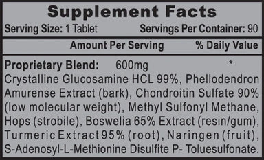 Hi Tech Joint RX 90 Capsulas informacion nutricional