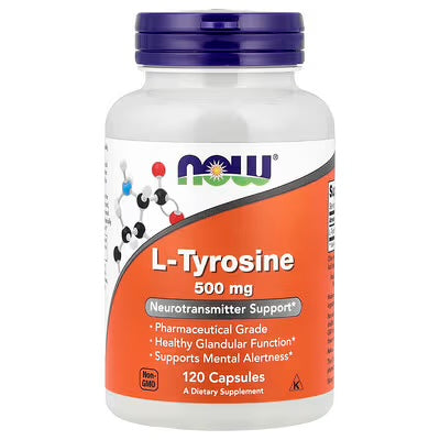 Now Foods L-TIROSINA 500 mg 120 Capsulas