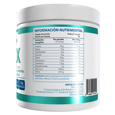 Essentials Flex 344g 25 Servicios Glucosamina informacion nutricional 2
