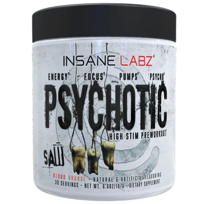 Insane Labz Psychotic Saw Pre Entreno 30 Servicios blood orange