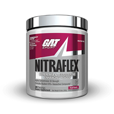 GAT Sport Nitraflex Pre Entreno 30 Servicios Ponche de Frutas