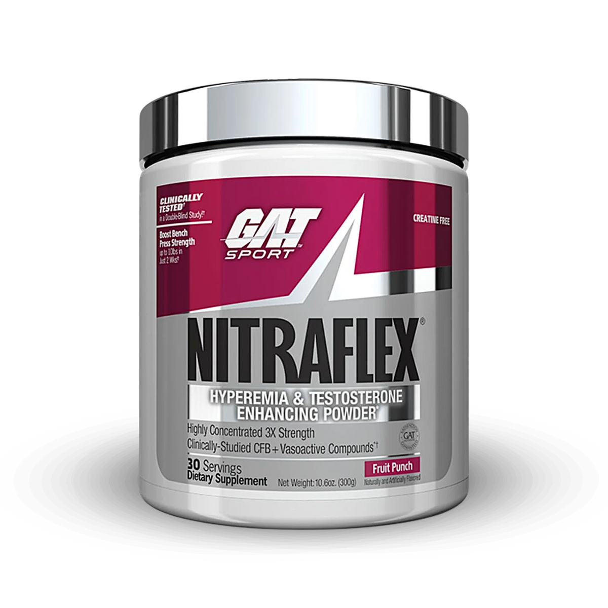 GAT Sport Nitraflex Pre Entreno 30 Servicios Ponche de Frutas