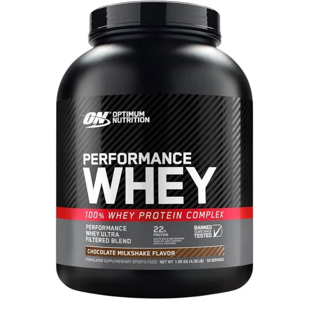 Optimum Nutrition Proteina Performance 100% Whey Protein 4 Lbs Proteina Performance 100% Whey Protein 4 Lbs vainilla softserve chocolate Milkshake Flavor Portada