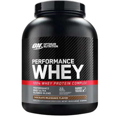 Optimum Nutrition Proteina Performance 100% Whey Protein 4 Lbs Proteina Performance 100% Whey Protein 4 Lbs vainilla softserve chocolate Milkshake Flavor Portada