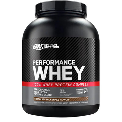 Optimum Nutrition Proteina Performance 100% Whey Protein 4 Lbs Proteina Performance 100% Whey Protein 4 Lbs vainilla softserve chocolate Milkshake Flavor Portada