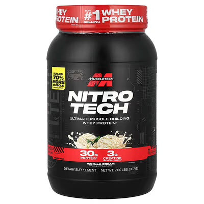 Muscletech Nitrotech Ripped 2lbs 21 Servicios Proteina VAINILLA