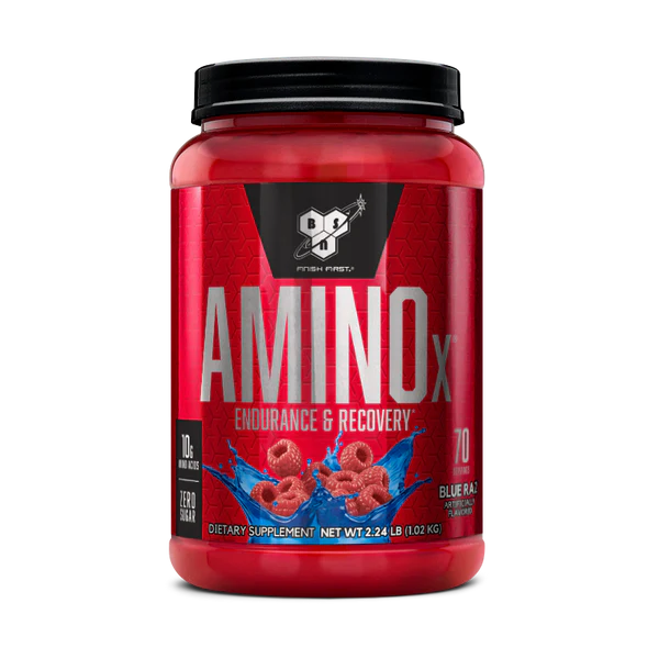 BSN Amino X 70 Servicios. Aminoácidos mora azul