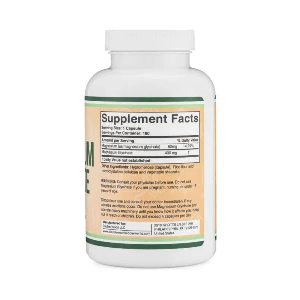 Garden of Life organics Womens Multivitaminico 120 tabs Double Wood Magnesium Glycinate 400mg 180 Capsules Informacion nutricional