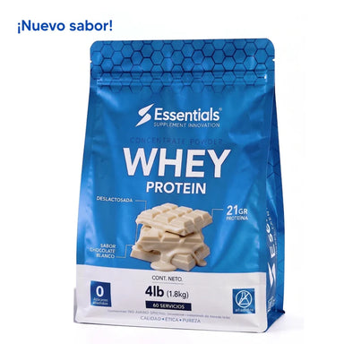 Essentials Whey Protein 4 Lbs 60 Servicios Chocolate Blanco