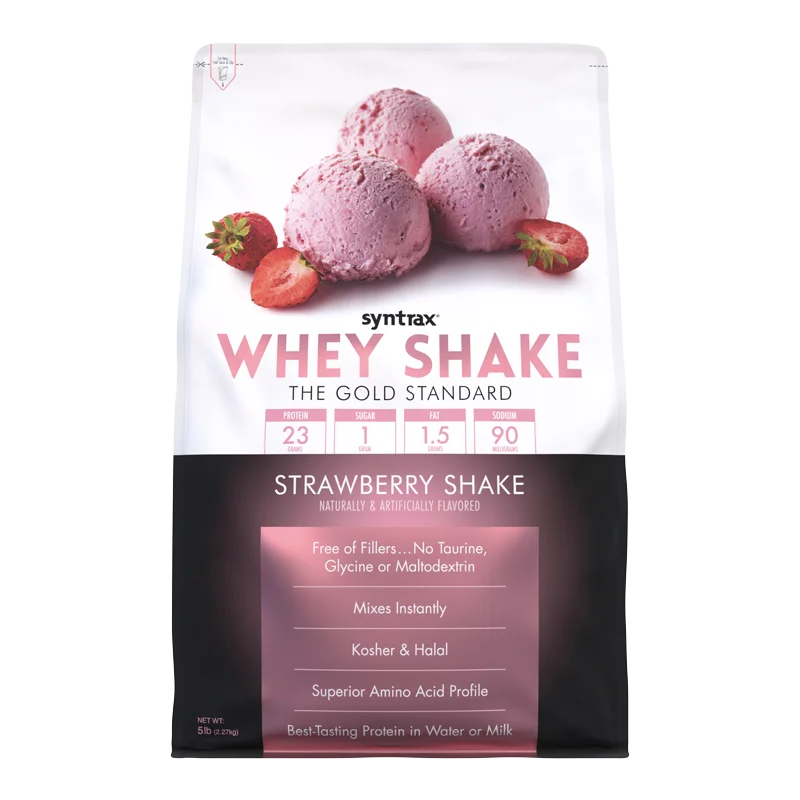 Syntrax Whey Shake Proteina 5 Libras 75 Servicios Fresa
