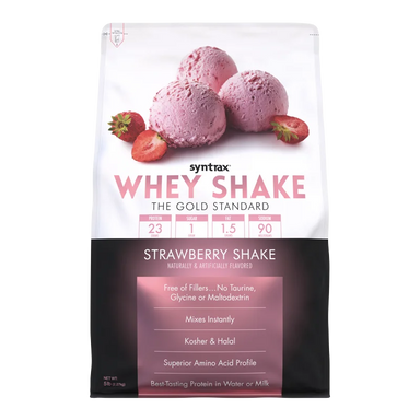 Syntrax Whey Shake Proteina 5 Libras 75 Servicios Fresa
