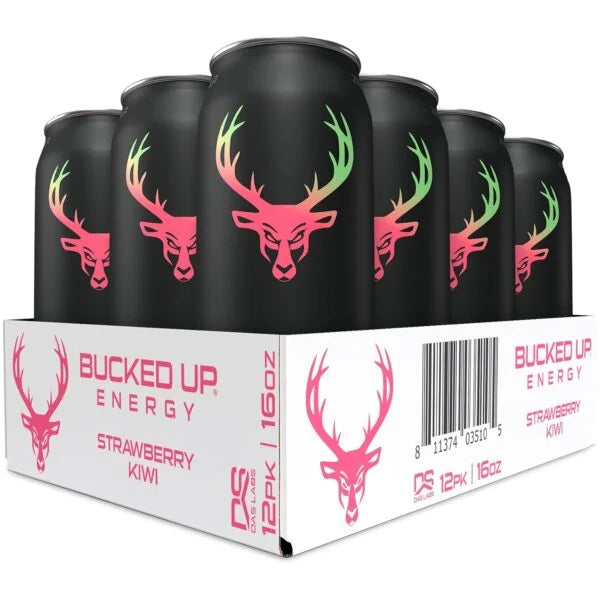 Bucked Up Energy Drinks 16oz 12Pack Fresa kiwi
