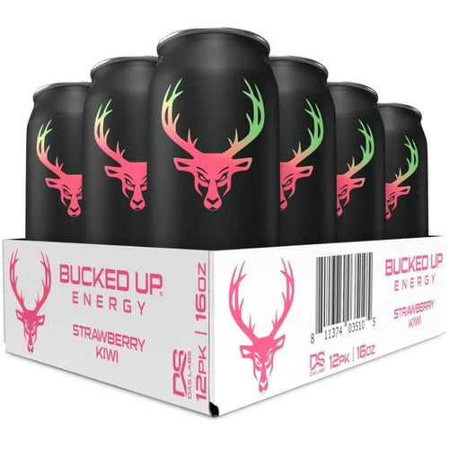 Bucked Up Energy Drinks 16oz 12Pack Fresa kiwi