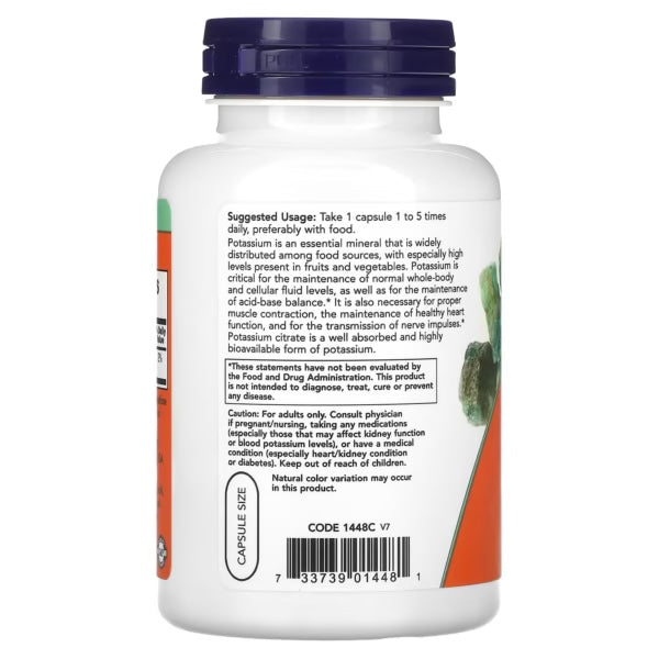 Now Foods Citrato De Potasio 180 Capsulas Portada 2