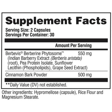 GAT Sport Nitraflex Pro Berberina 60 Capsulas Informacion nutricional