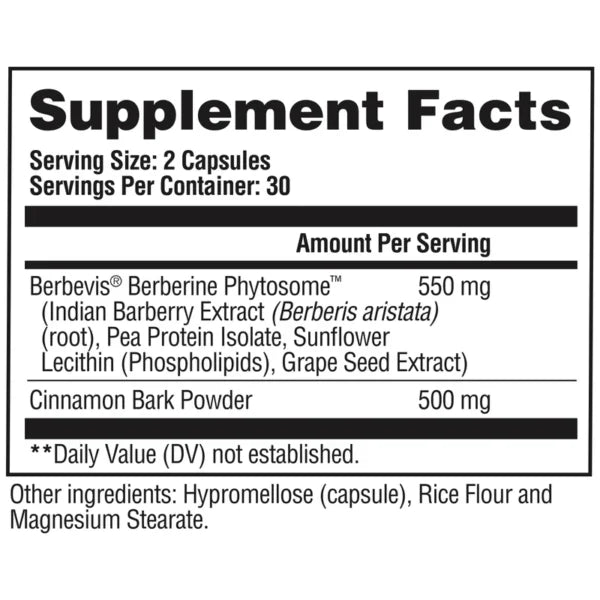 GAT Sport Nitraflex Pro Berberina 60 Capsulas Informacion nutricional