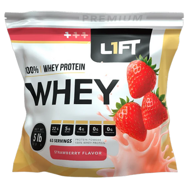 L1ft Whey Proteina 5Lbs 63 servicios Fresa
