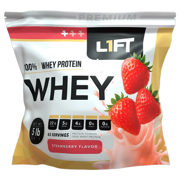 L1ft Whey Proteina 5Lbs 63 servicios Fresa
