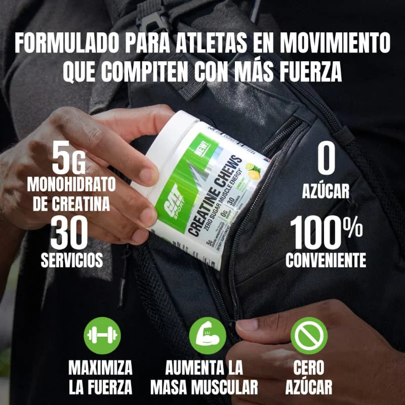 GAT Sport Creatina Chews 30 Servicios Lemon Lime Portada 2